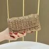 Chain Bag - Small Xiaoxiangfeng Shoulder Bag with Diamonds, Slanted Crossbody Bag, Full of Diamonds for Formal Events