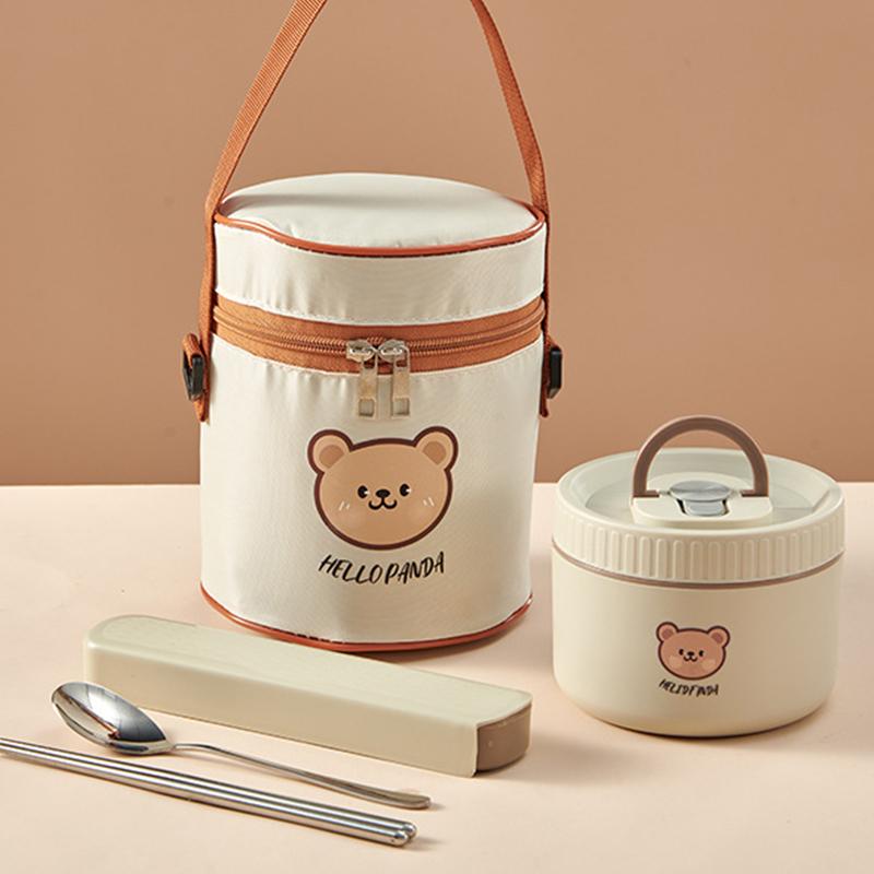 Portable Thermal Lunch Box Insulated 316 Stainless Steel Leak Proof Microwave Safe Bento Box for Salad And Food Storage