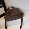 Vintage Large Capacity Bag Commuter Crossbody Bag Women's Shoulder Hand Tote Bag Short Distance Luggage Bag