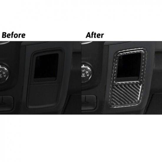 Carbon Fiber Interior Storage Accent Cover Trim Fit For RAM 1500 2013-2018
