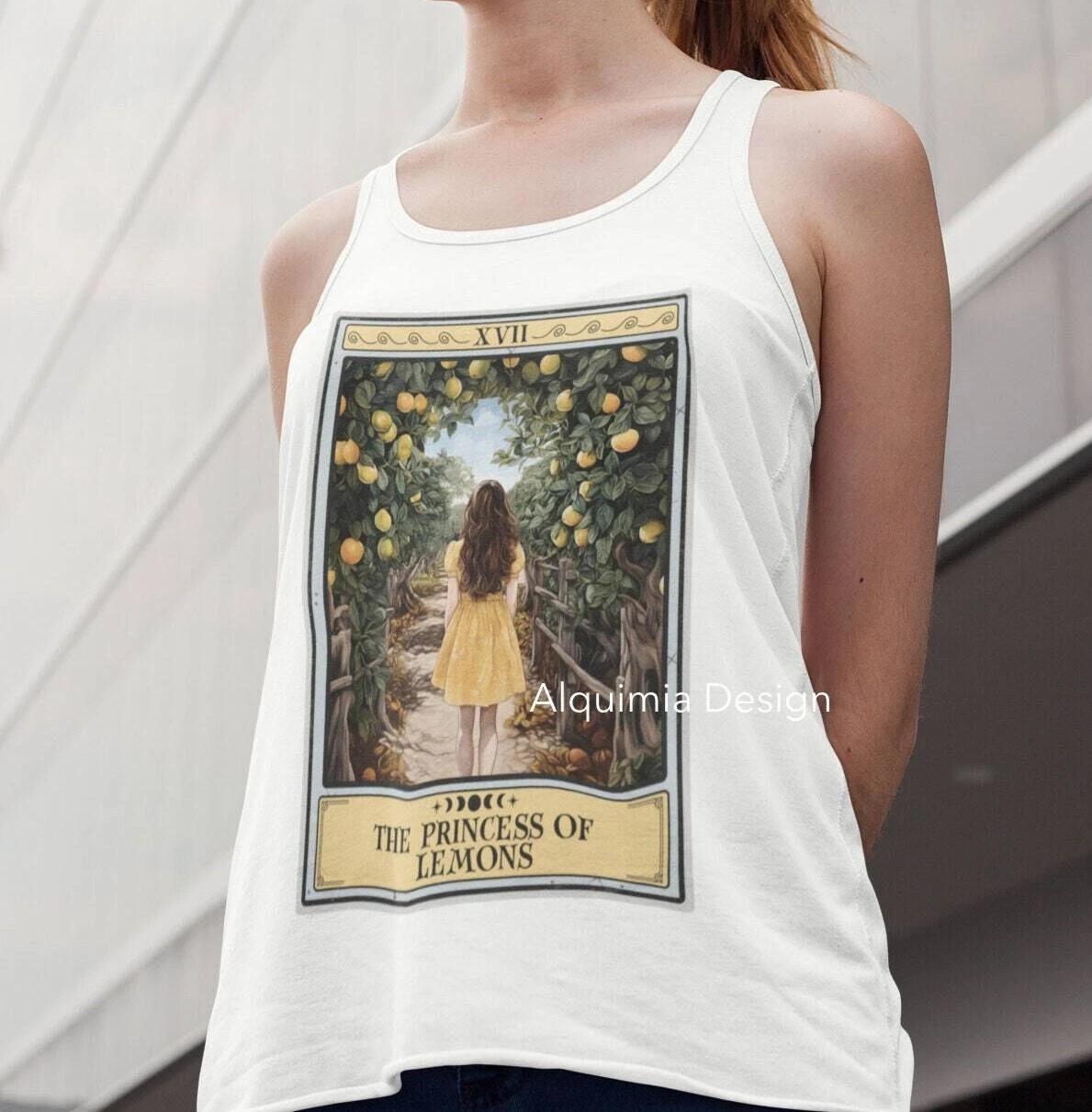 The Princess Of Lemons Tarot Card Tank Top, Lemon L
