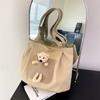 Large Capacity Casual Tote Bag For Women With Cute Bear Design Ideal For Everyday Use