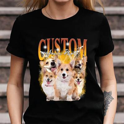 Personalized Bootleg Rap Pet Shirt, Custom Pet Photo Shirt