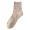 5 Pairs of Girls Spring and Autumn Pure Color Anti Pilling Boneless High Rubber Tube Socks