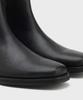 Firenze Atelier [Vibram] Minimal Semi-Square Zip-Up Boots 7430-Z [Crack Black]