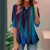 Summer Women's 3D Printed Long Sleeve T-Shirt Fashion Versatile Breathable Trend Casual