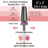 C & I 5 in 1 Multi-function Tapered Shape Nail Drill, Cross Teeth Edition, Professional Drill Bit for Nail Manicure Machine (Double Fine - XXF)
