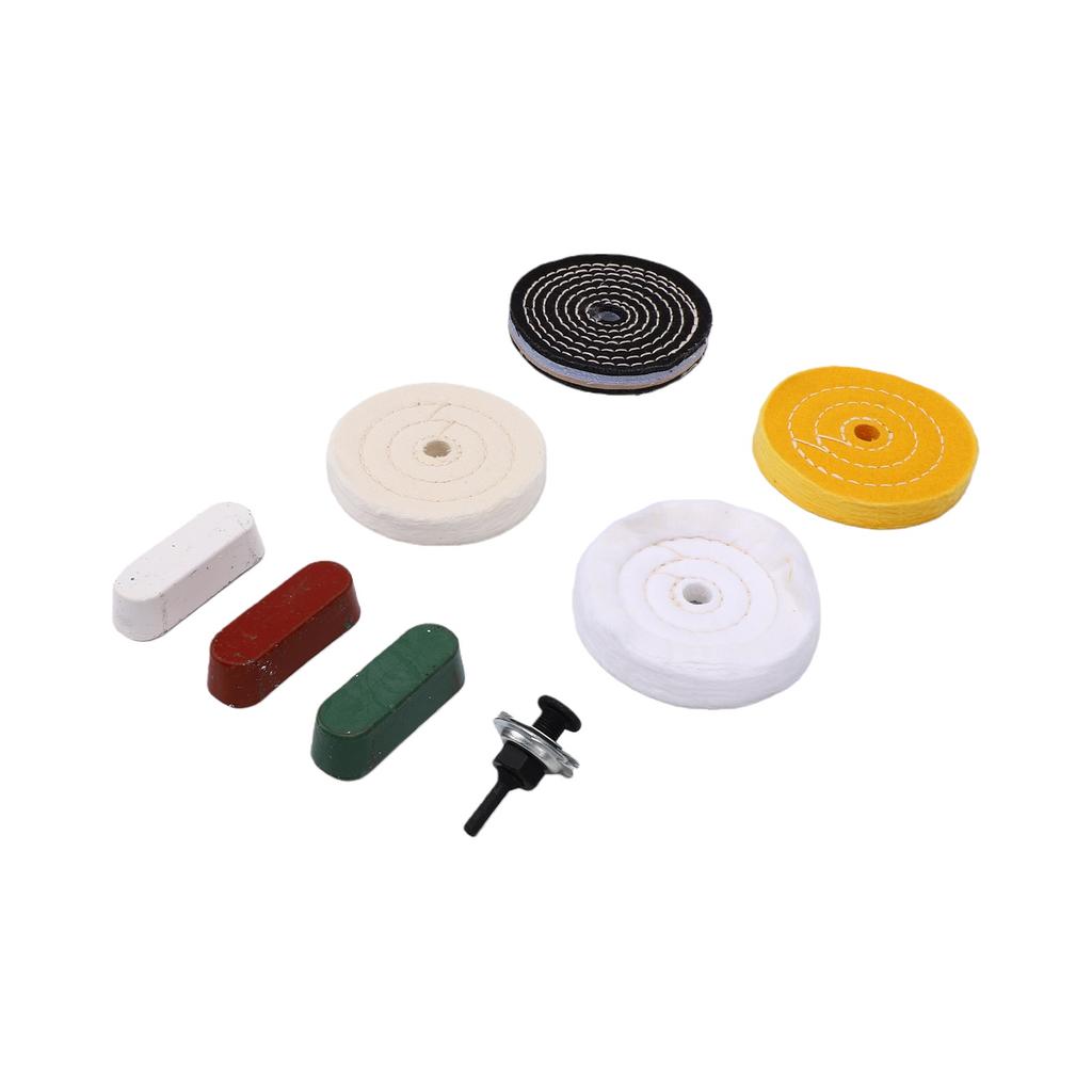 Buffing Wheel Compound Kit 4 Inch Buffing Wheels 3 Polishing Compounds with 1 4in Drill Adapter