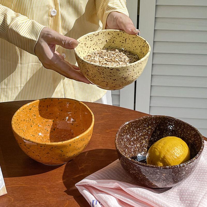 Deou Xingguang Ink Splash Irregular Ceramic Dining Bowl