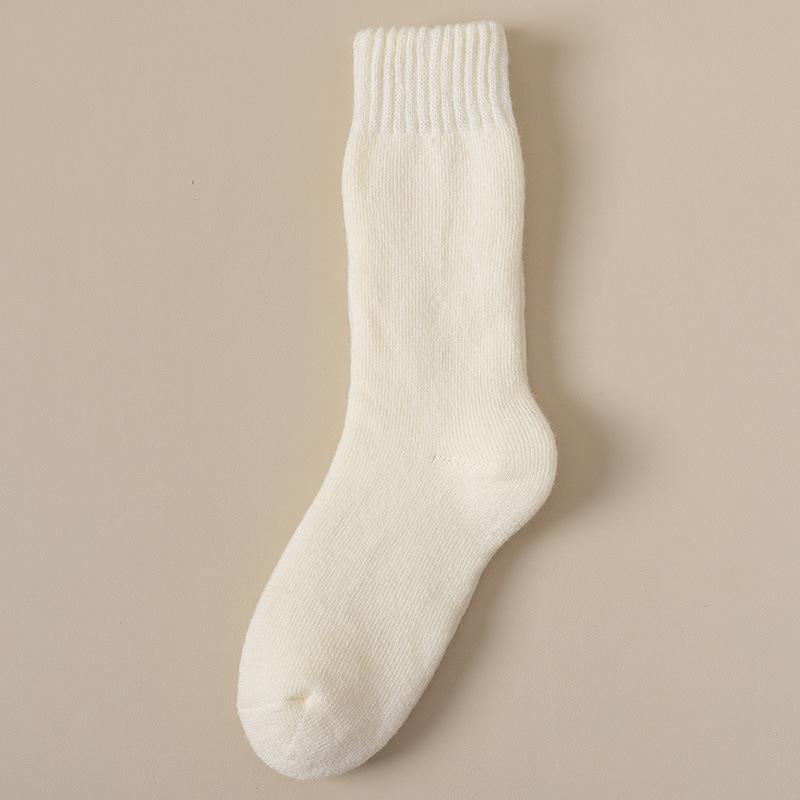 

Супер Толстые Кашемировые Носки для Женщин, чтобы Сохранять Тепло Осенью и Зимой men молочный белый