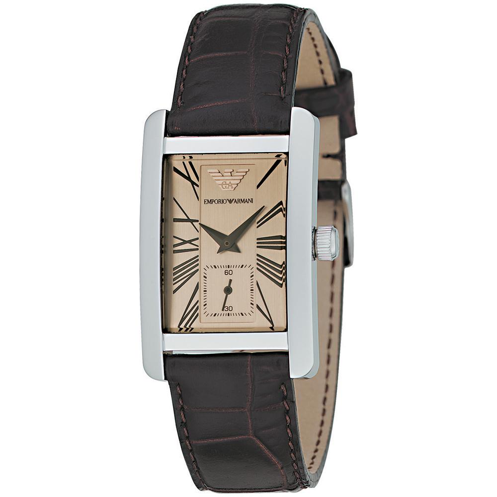 Emporio Armani Historical Collection Beige Brown Leather Ladies  Quartz Watch AR0155 бежевый