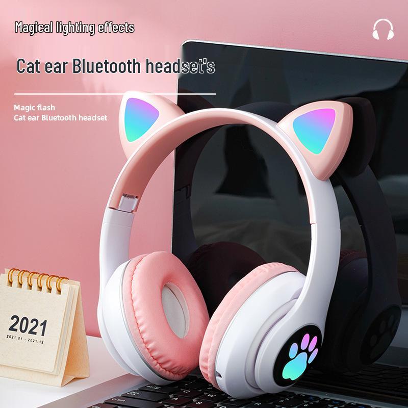 STN-28 Wireless Bluetooth 5.0 Cat Ear Headband Gaming Headset