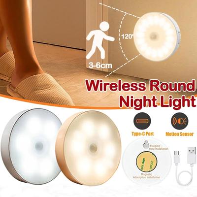 Motion Sensor Light USB Night Light With Switch Rechargeable Inductor Lights For Kitchen Stairs Hallway Closet Bedroom