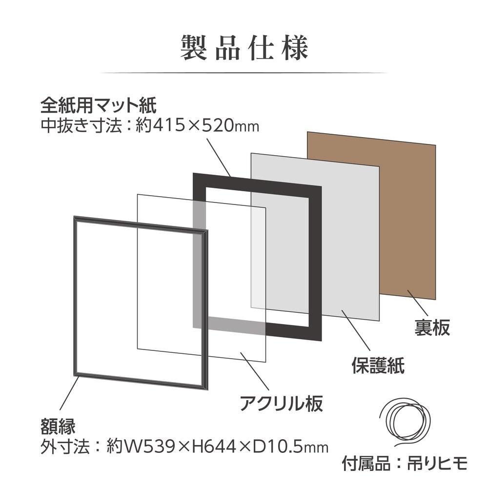 Hakuba Frame Aluminum AG-02 Full Paper Acrylic Board Black
