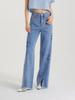UNKNOWN PLANET Line Slit Denim Pants Blue