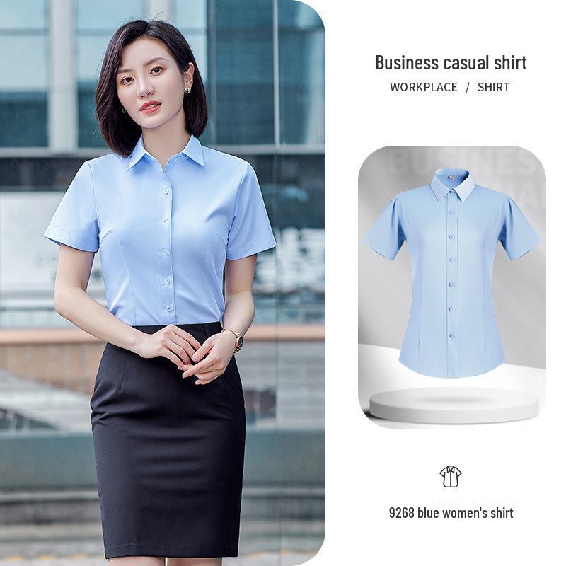 2026 Unisex Formal Cotton Short-Sleeve Shirt Set: Professional Workwear for Teachers, Office Attire, and Commuting