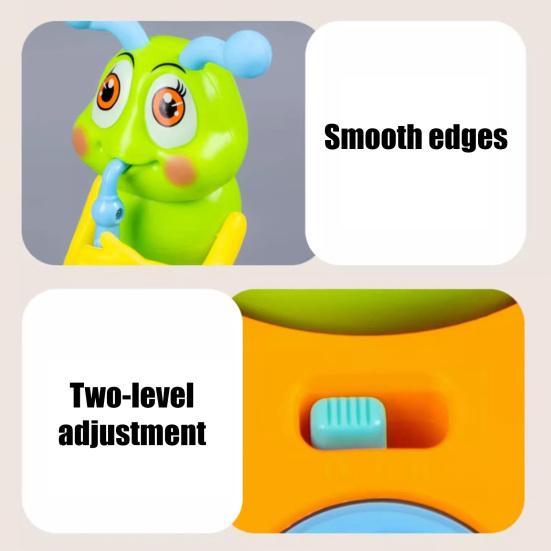 Electric Dancing Caterpillar Toy with LED Light Music Toddlers Swinging Saxophone Caterpillar Toy Boys Girls Tummy Time Interactive Crawling Toy