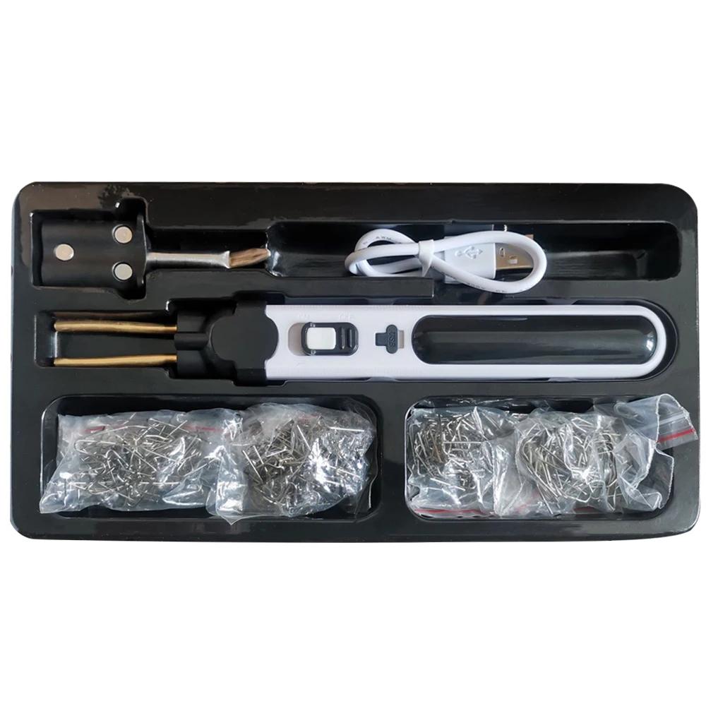 

Пластиковый сварочный аппарат, набор для ремонта трещин на панели, термическая резка, горячий степлер, набор инструментов для ремонта пластиковых отверстий со светодиодной подсветкой
