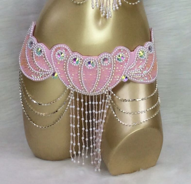 New Style Belly Dance Costume Women Sequins Hip Scarf Wrap Bellydancing Belt with Tassel Beads Waist Chain