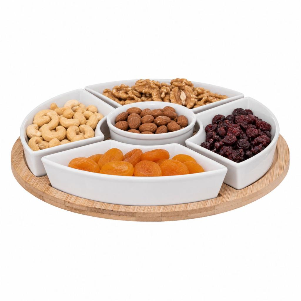 Round Snack Tray Set