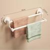Modern Stainless Steel Double Towel Bar With Load Capacity For Bathroom Storage