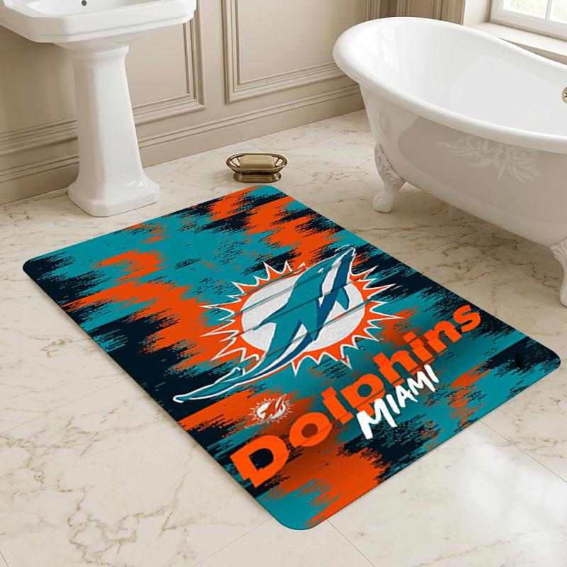 Dolphins Miami Living Room Nonslip Area Rug Soft Carpet For Bedroom Game Playroom Sofa Office Home Decor Doormat Christmas Gift C10269