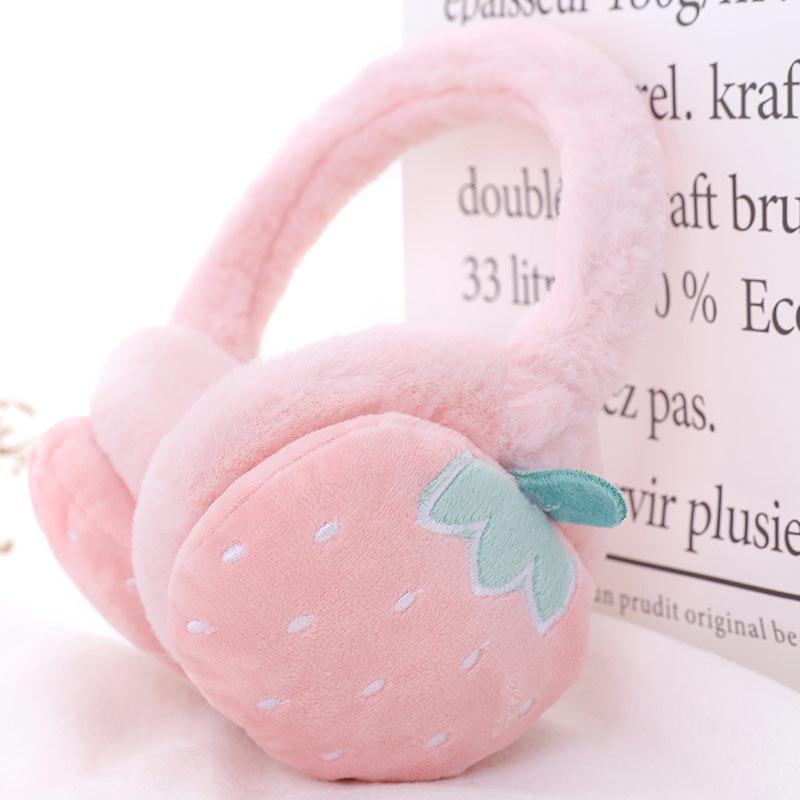 Cartoon Fruit Earmuffs: Warm, Cute Ear Warmers for Female Students and Ladies for Autumn/Winter