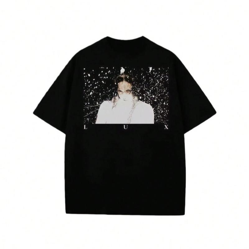 

Rosalias Lux graphic print Tshirt stylish retro top trendy sporty street casual Y2K Tshirt crew neck top unisex Tshirt S