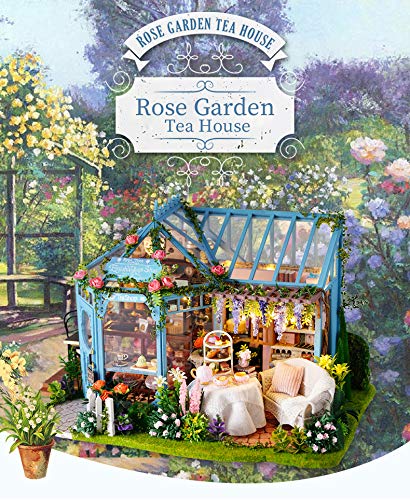 (t-FREAK) Dollhouse DIY Kit Set Miniature ROSE GARDEN TEA HOUSE (A-068)