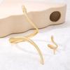 European and American Exaggerated High-end Bracelet Golden Yellow Serpentine Opening Adjustable Bracelet Ring Set