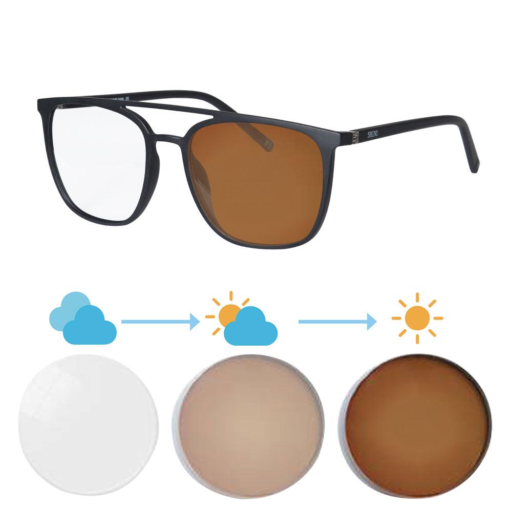 SHINU Photochromic Progressive Reading Glasses for Men Multifocal Smart Zoom Lenses Progressive Multifocal Myopia Glasses Custom