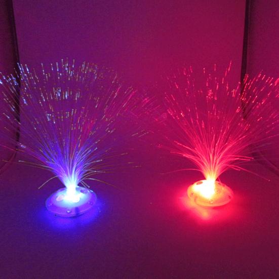 Color Changing Fiber Night Light Optic Lamp LED Holiday Festival Party Decor