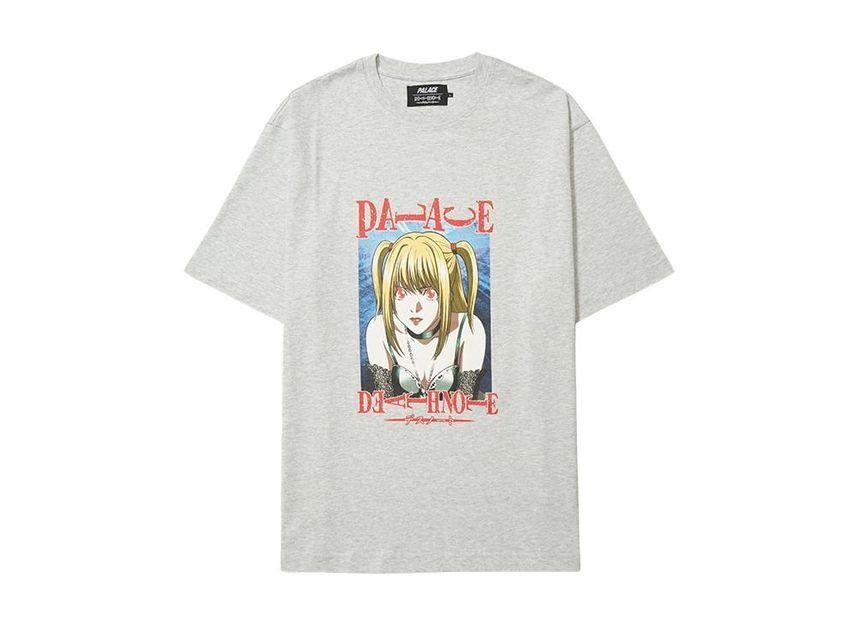 PALACE DEATH NOTE T-Shirt Grey Marl XL