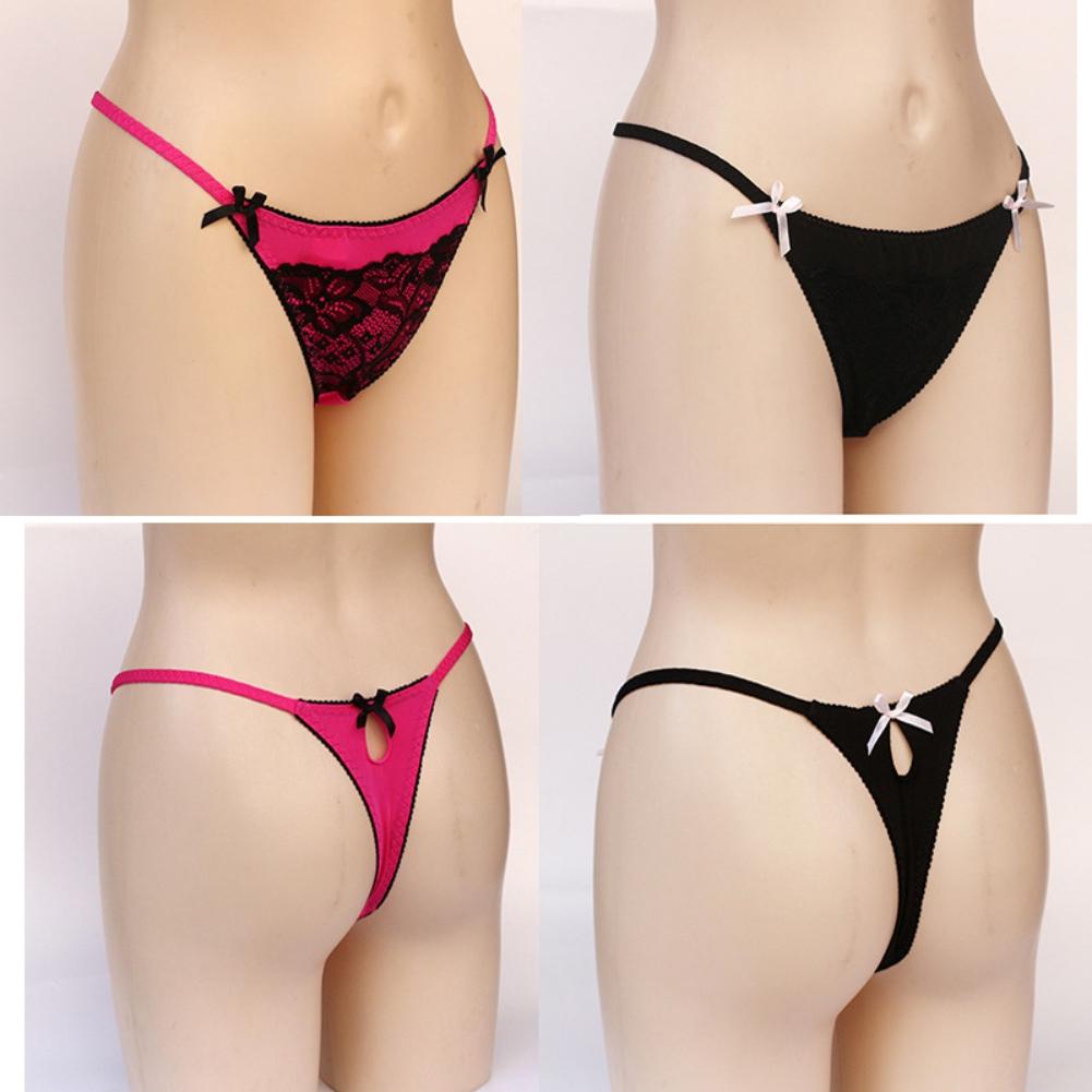 Women's Thongs Lace G-string Underwear Charming Thong Lingerie Lace G-String Briefs Bowk T-Back Panties Gift for Valentine