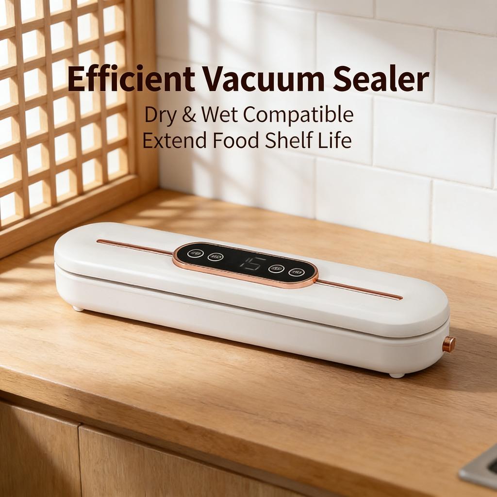 Vacuum Sealer for Food Freshness, Compact Kitchen Storage Solution