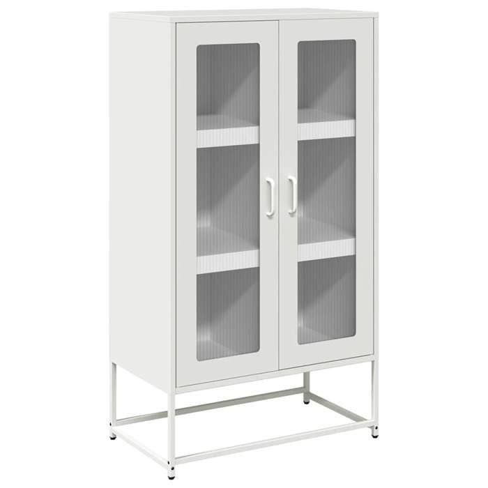 VidaXL Highboard White 68x39x123 Cm Steel 853361