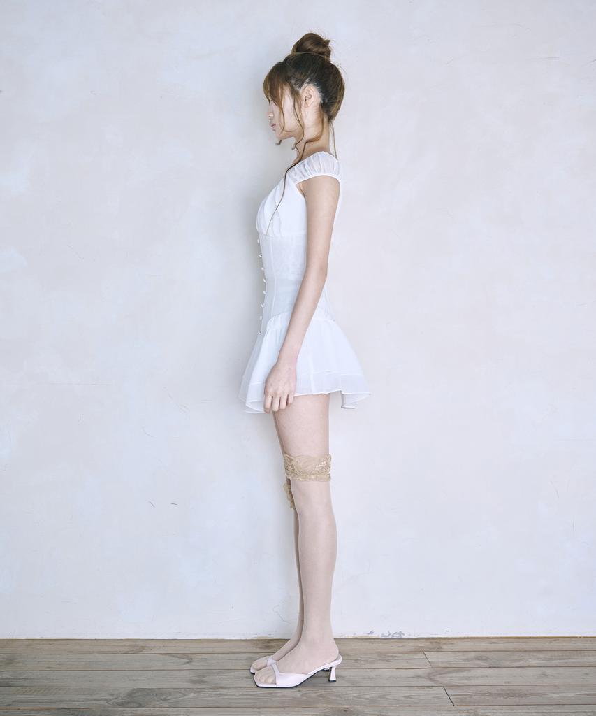 Leijeumiya Nymph Sasha Mini Dress [White]