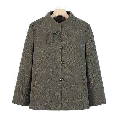 Datang Madam Elderly Women's Spring/Autumn Wool Blend Style Coat