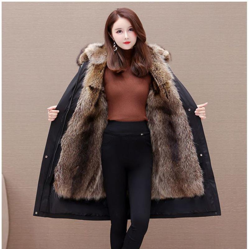 2024 Women's Eco-Friendly Leather Jacket with Detachable Fox Fur Lining