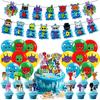 Sprunki Rhythm Box-Themed Birthday Party Decoration Set: Banner, Cake Topper, Balloons, and Glasses Set