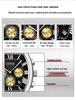 European Retro Men's Waterproof Roman Chronograph Wristwatch, Barrel Shape, with Calendar and Six-Hand Quartz Movement, Model 1644