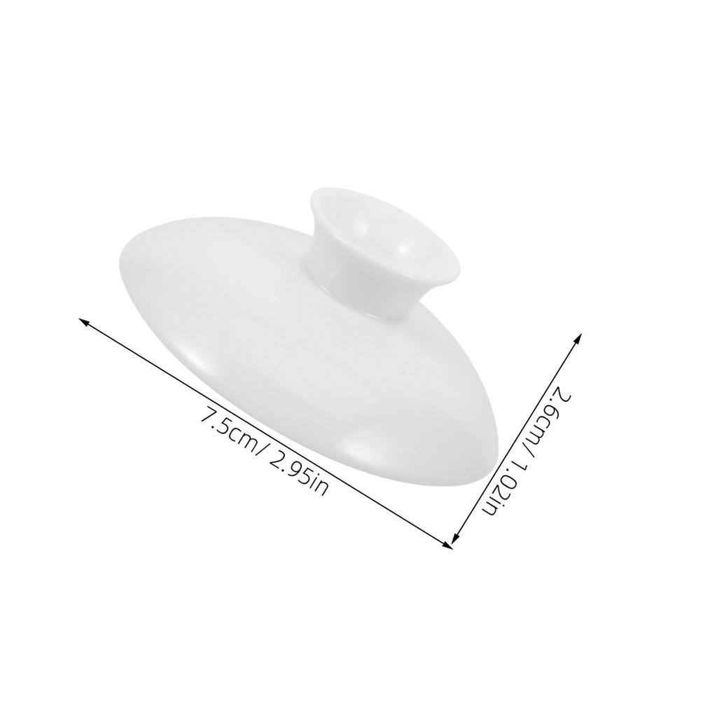 White Ceramic Tea Cup Lid 3 Inch Universal Size for Teacups Mugs Coffee Cups Temperature Retaining Drink Cover Tea Ware