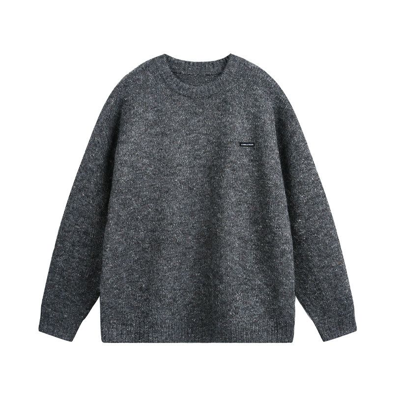 Jungle Tiger American Style Trendy Crew Neck Soft Sweater for Men, Autumn and Winter Couple Style Loose Lazy Knit Top