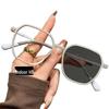 Personalized Unisex Trendy Blue Light Blocking Photochromic Large Frame Eyeglasses