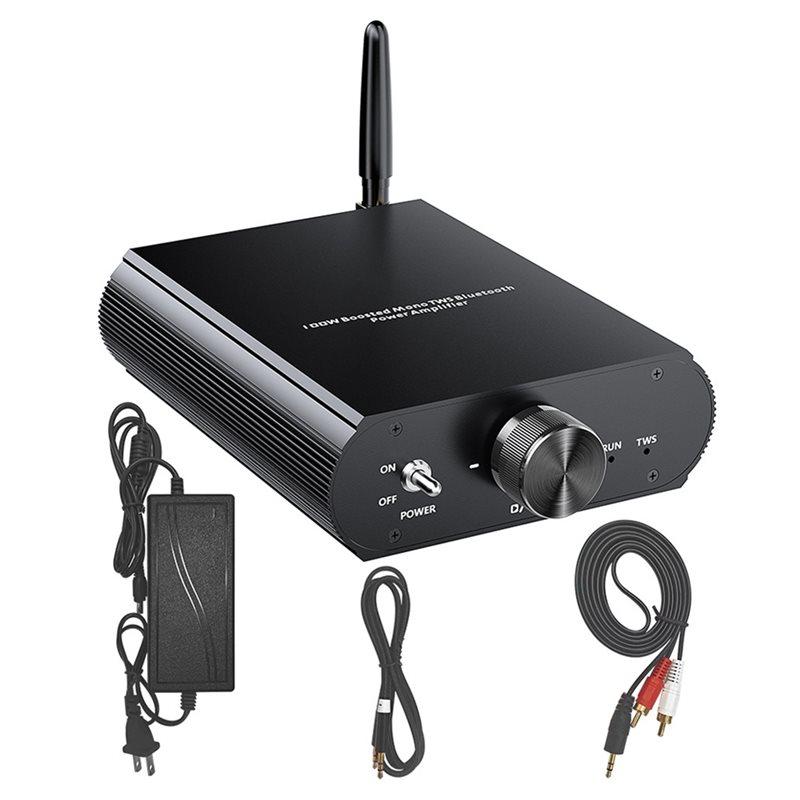 YS-T100W TPA3116 Bluetooth 5.3 Mono Power Amplifier, 12-24V Boost Mini Audio 100W Amplifier Support APP Control