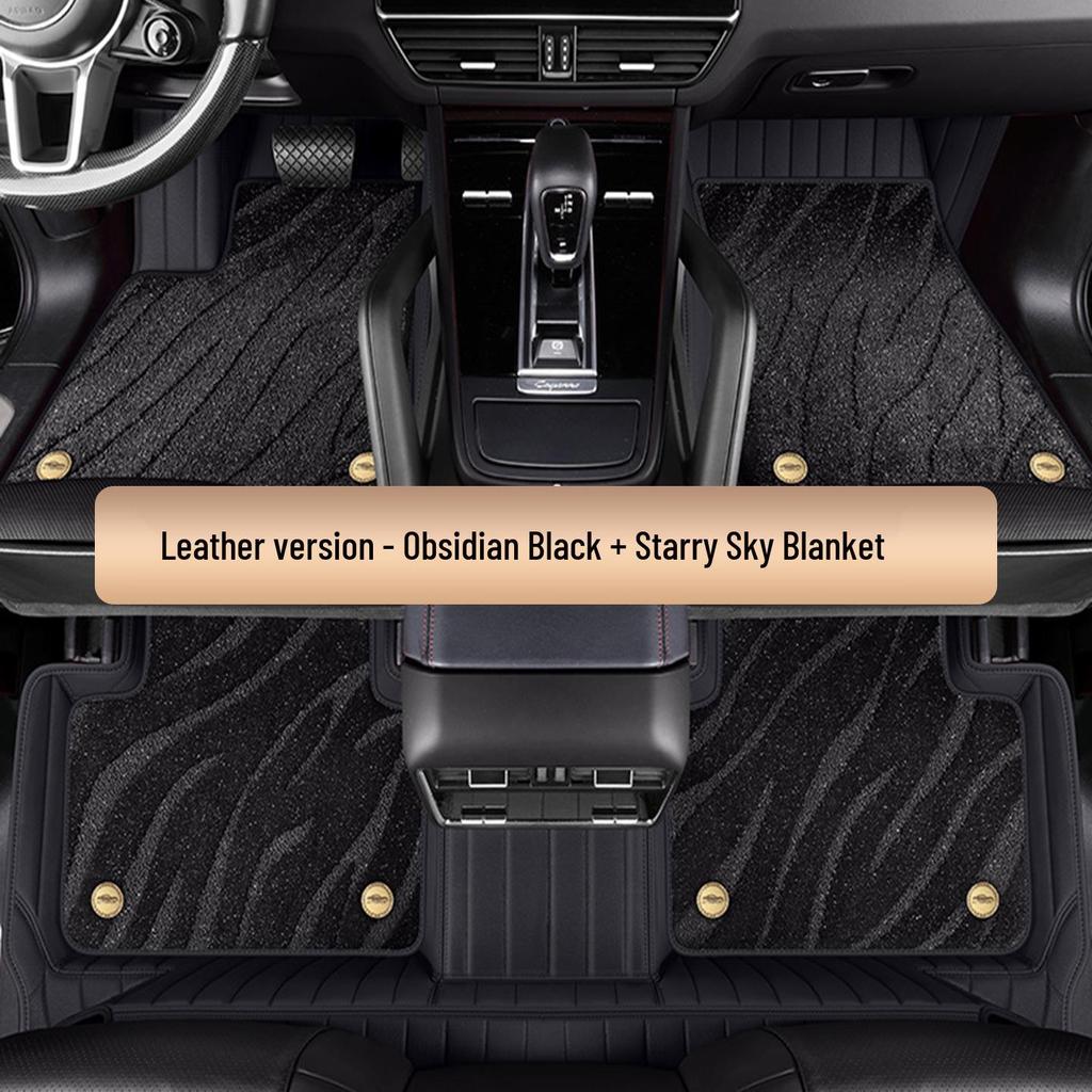 Custom-Fit Double-Layer Cowhide Floor Mats for Jike 001/007/009/X/7X/9X Vehicles