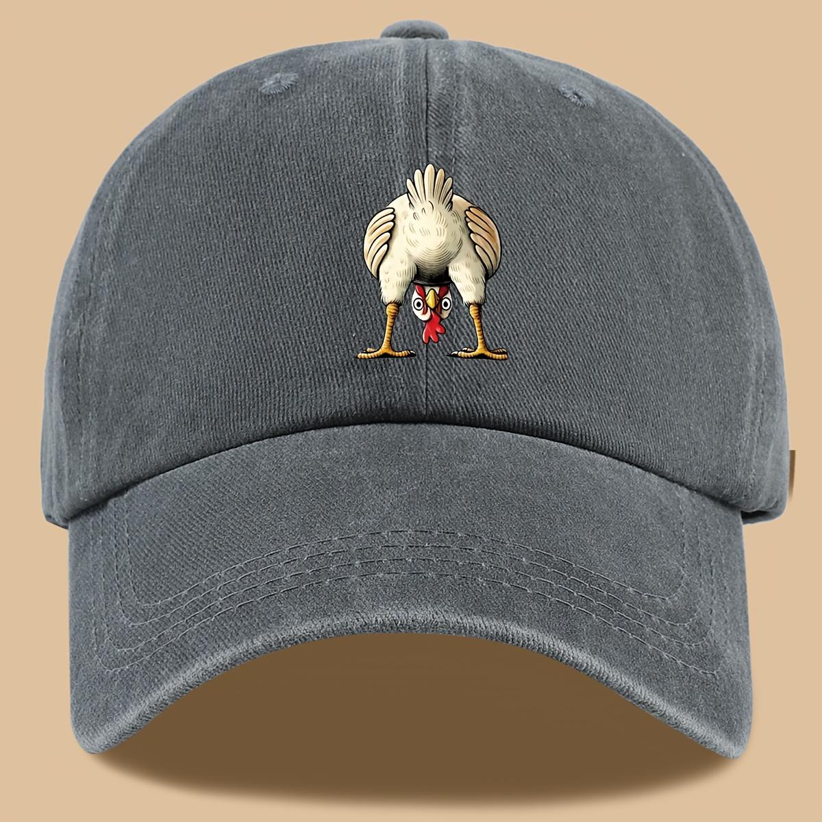 

1 шт. Регулируемая Бейсболка с Лицом Курицы для Розыгрышей Дышащая Удобная Идеально для Праздников Вечеринок Дней Рождения One Size