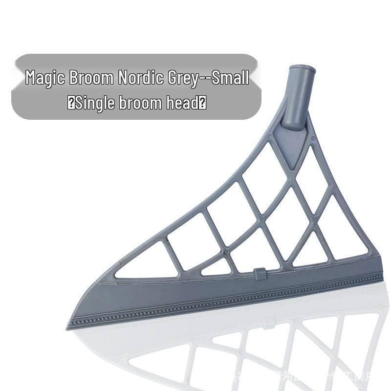 Folding Broom & Dustpan Set - Large, Thick, Non-Stick Hair Sweeper for Bathroom Cleaning