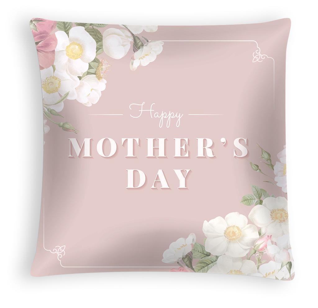 New Mother's Day Pillow Cover, Peach Skin Velvet Cushion Cover, Heart-shaped Letter Sofa Cushion Cover for Home Use