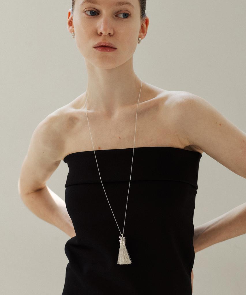 Tierno N.027/Tassel Necklace_Silver
